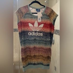 Colorful adidas T-shirt dress with tags!